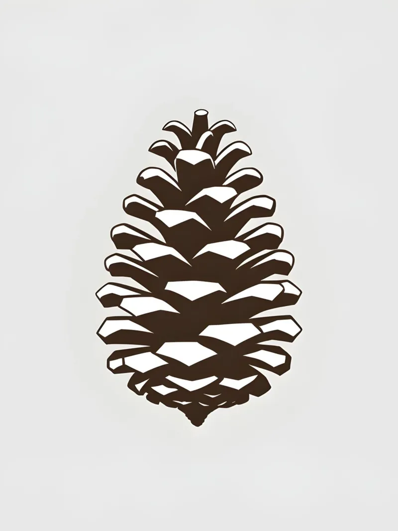 Winter dennenappel canvas met Baklijst van botanical