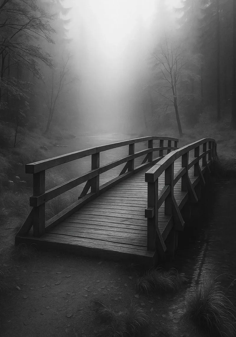 ponte di legno fotografia in bianco e nero poster da roosses