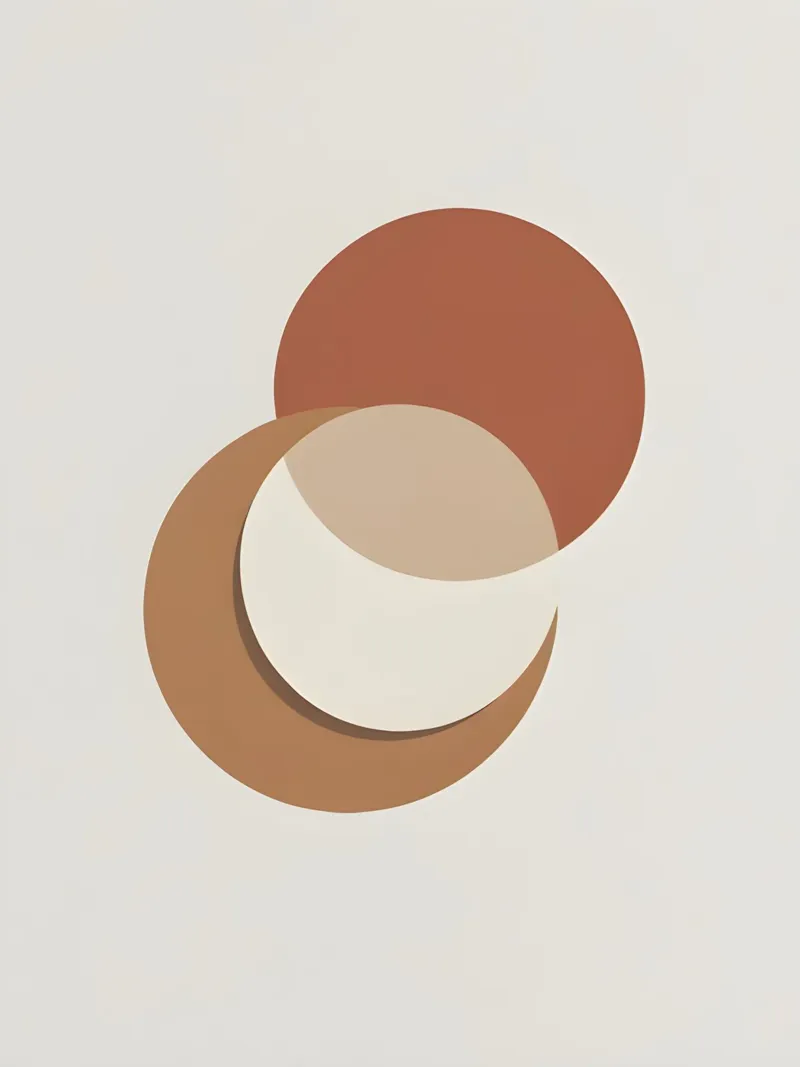 Three circles overlapping arrangement poster with plastic frame by The Green Room