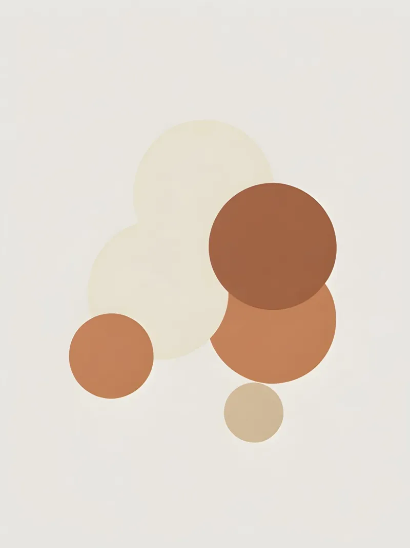 Drie overlappende cirkels canvas met Baklijst van Botanical Gallery