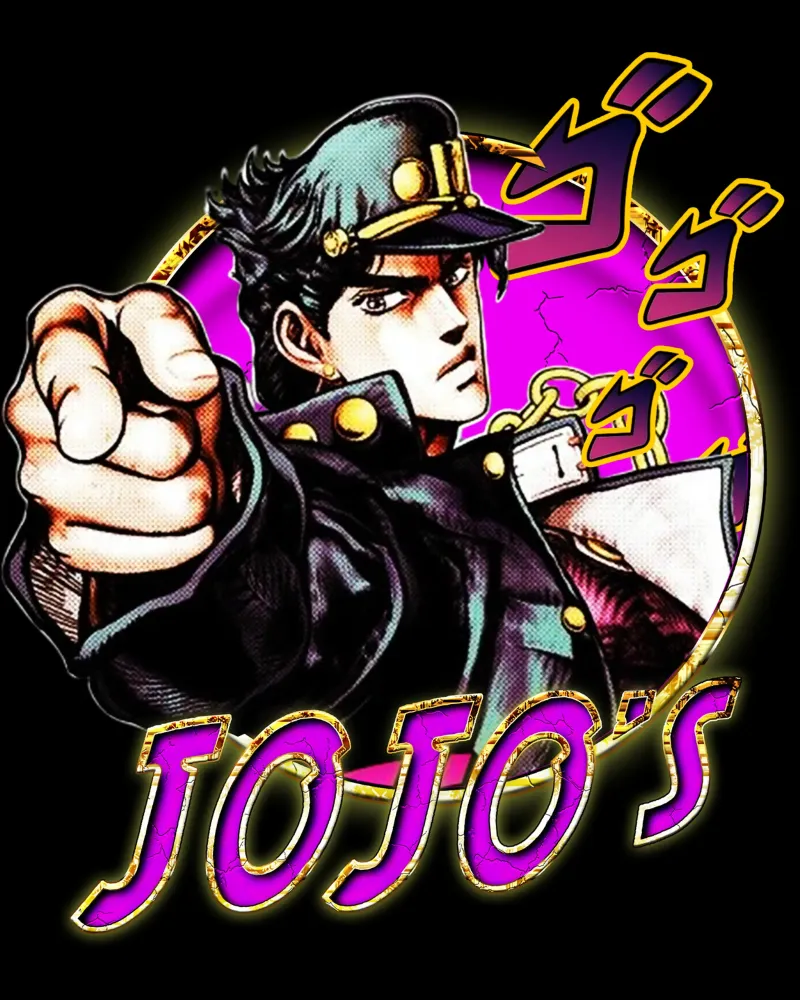 Vector Art Animación Jojo's Bizarre lienzo con Marco flotante de grass.studio_