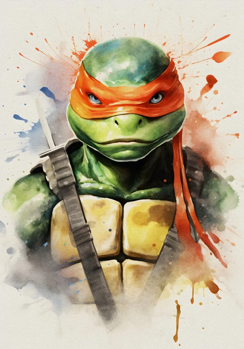 Michelangelo Teenage Mutant Ninja Turtles pellicola backlit da CreativeStudio