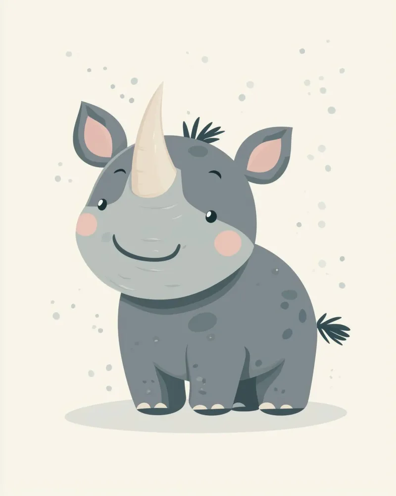 Rinoceronte stravagante poster da Happy Littles