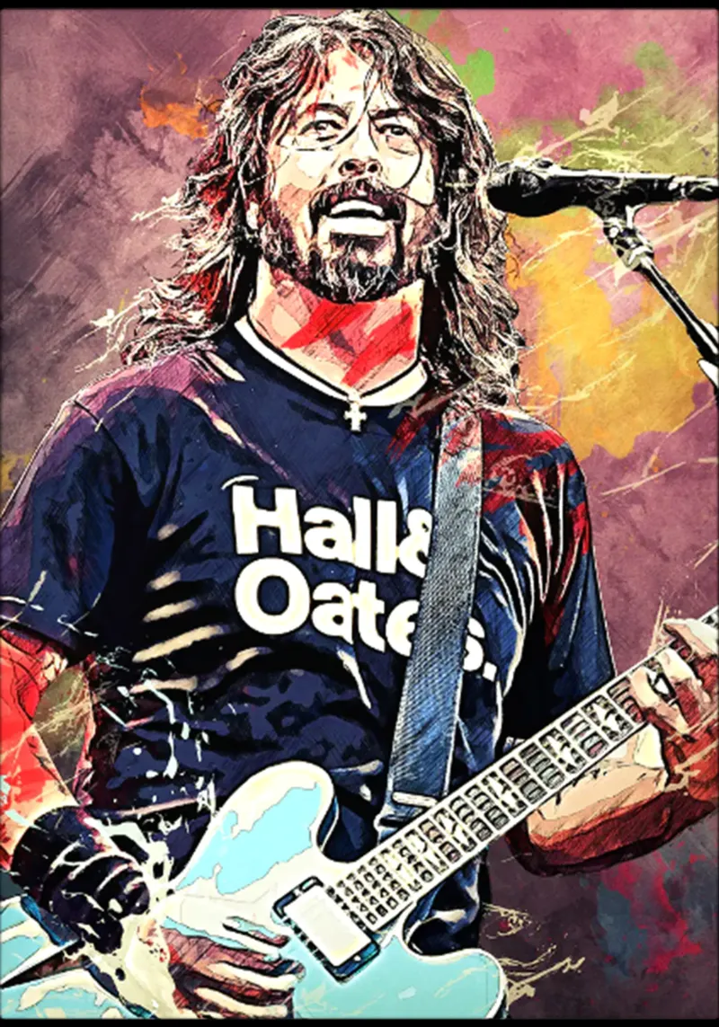 Dave Grohi Hard Rock tela con Cornice a cassetta da eliouxence