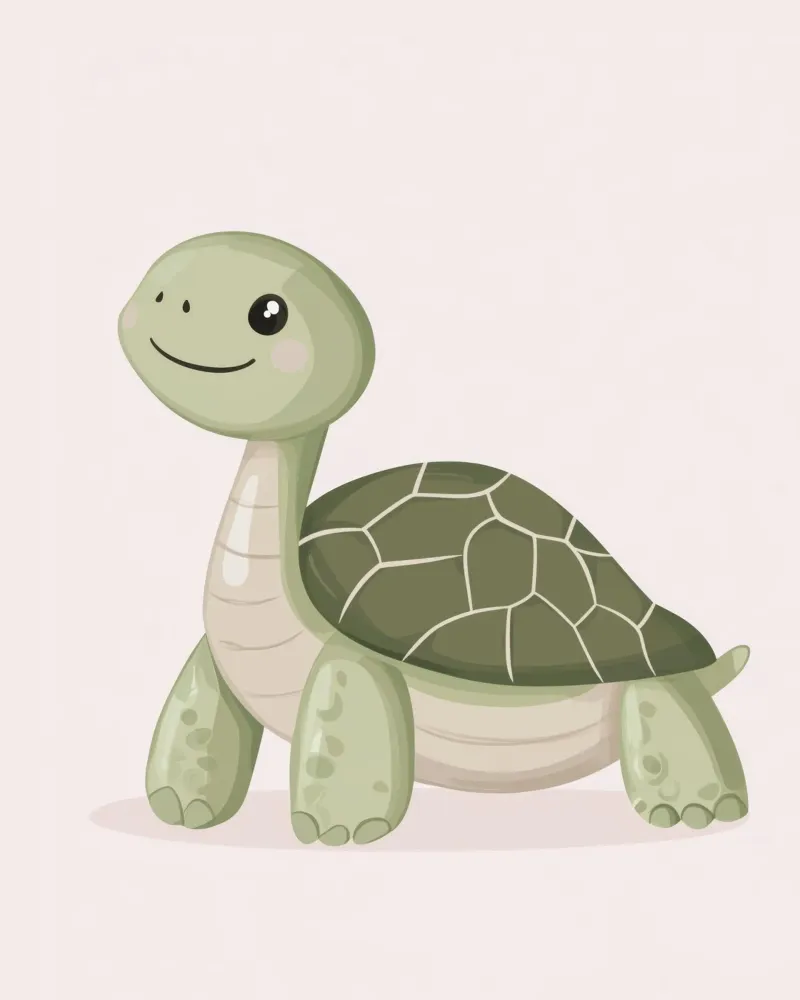 Whimsical Turtle canvas with Floater frame by Happy Littles