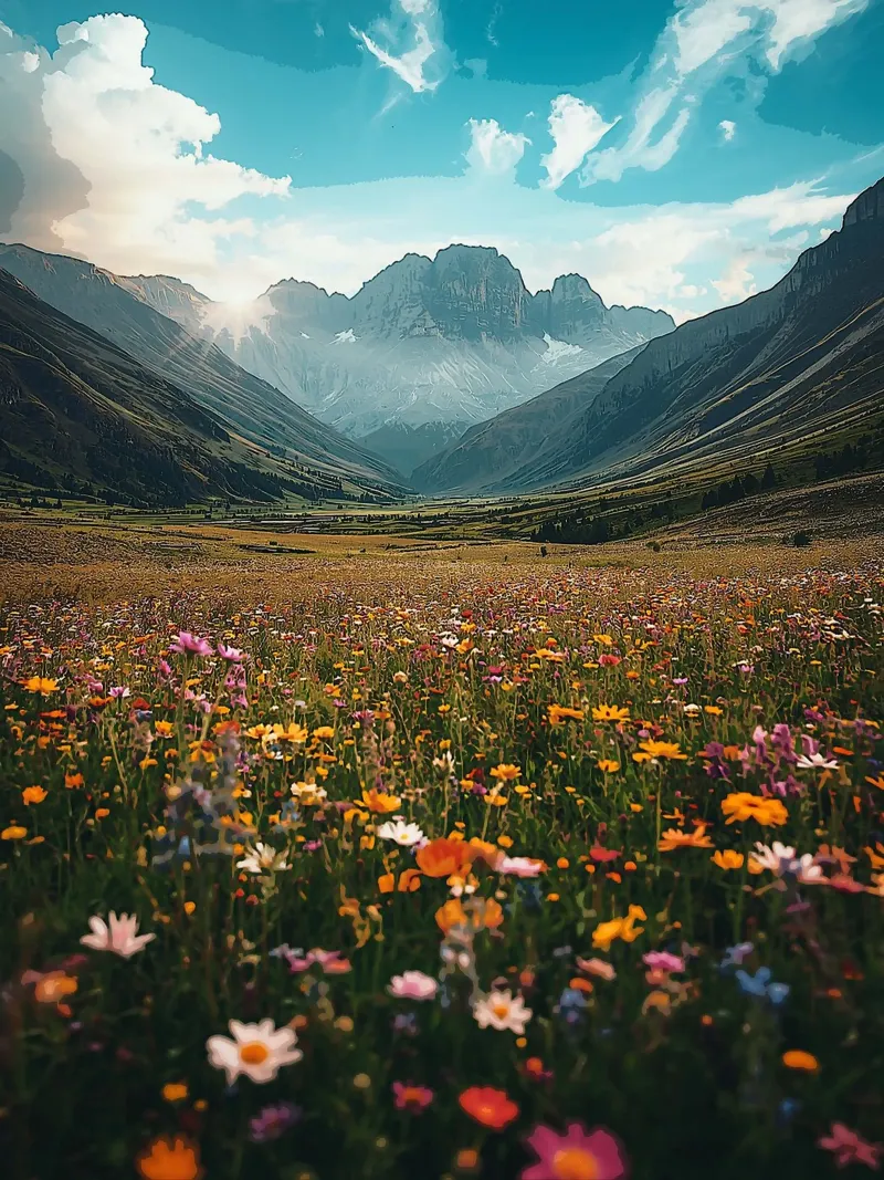 Valle dei Fiori poster con telaio in alluminio da van hellen