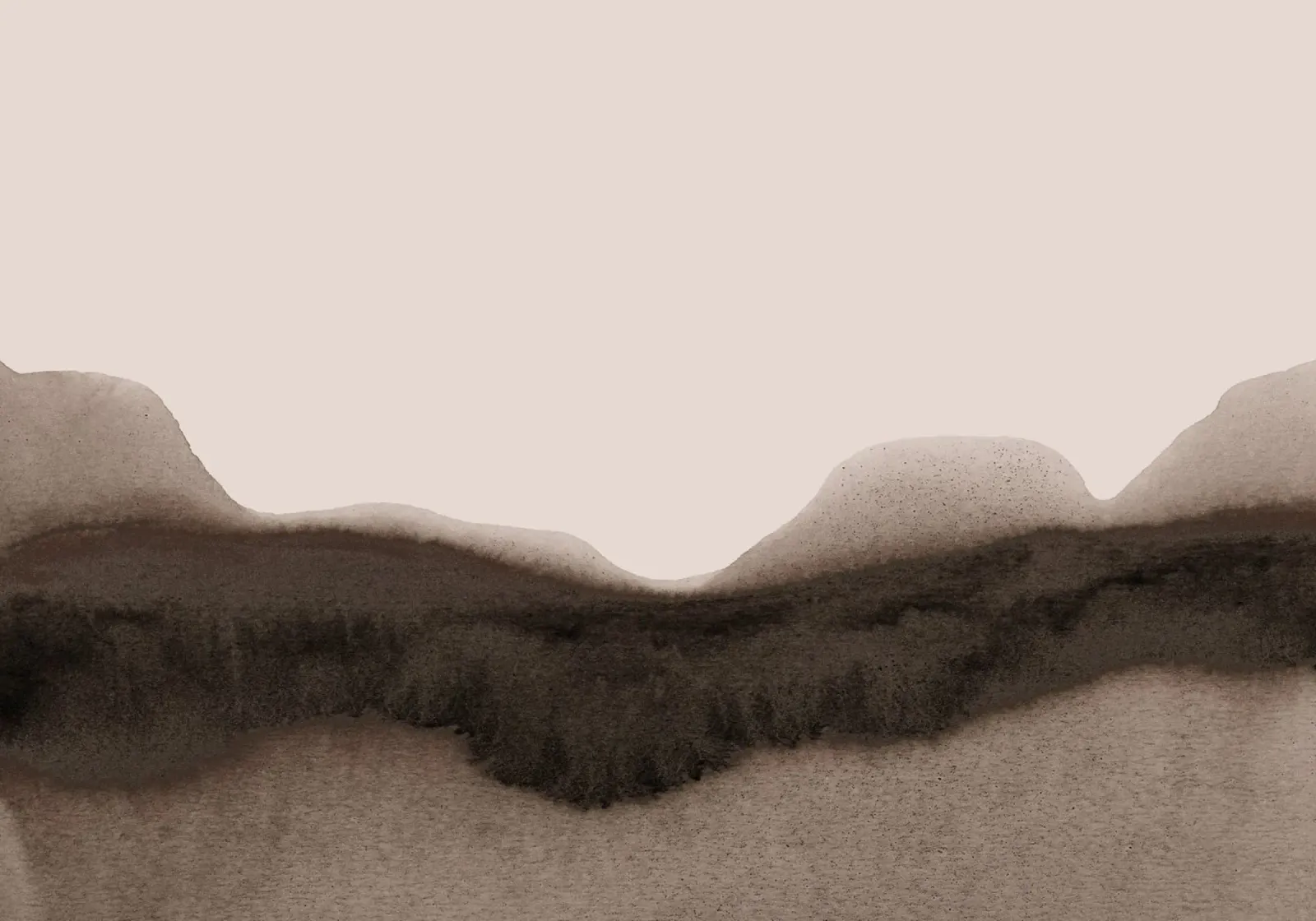 abstract moody landscape - brown tela con Cornice a cassetta da IRIS LEHNHARDT FINE ART