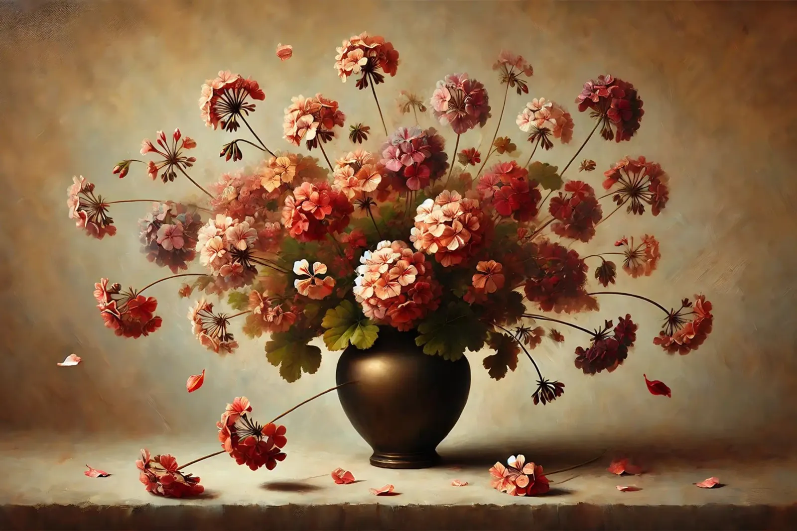 Bouquet di gerani vittoriani poster da VintageBotanics