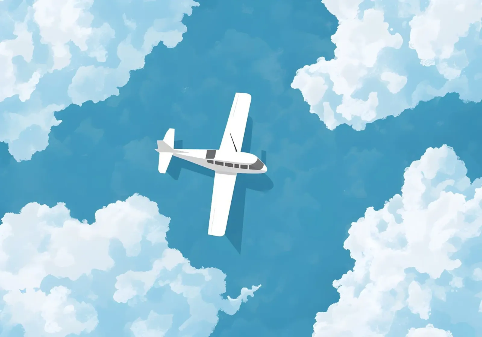 Aereo bianco in volo, arte del viaggio aereo poster con telaio in plastica da dawnthesea