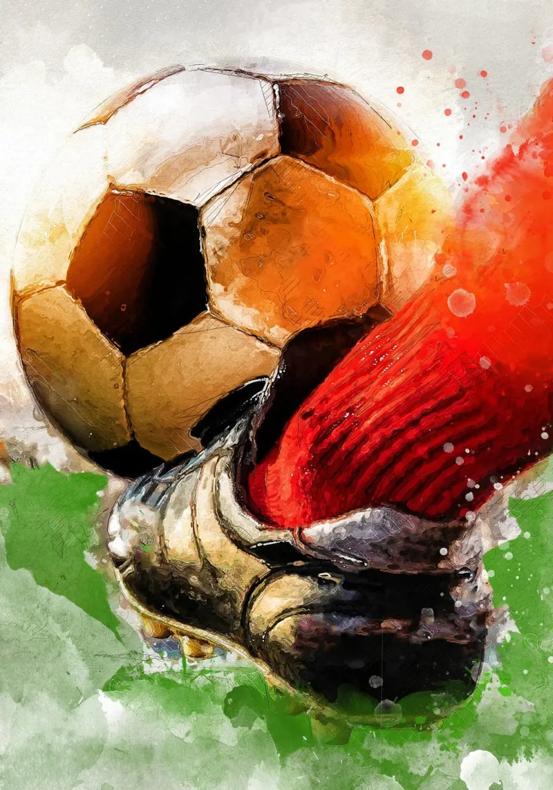 Giocatore di calcio sport art 6 poster da Justyna Jaszke JBJart