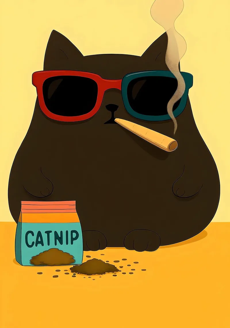 Gatto d'arte poster da Arjun