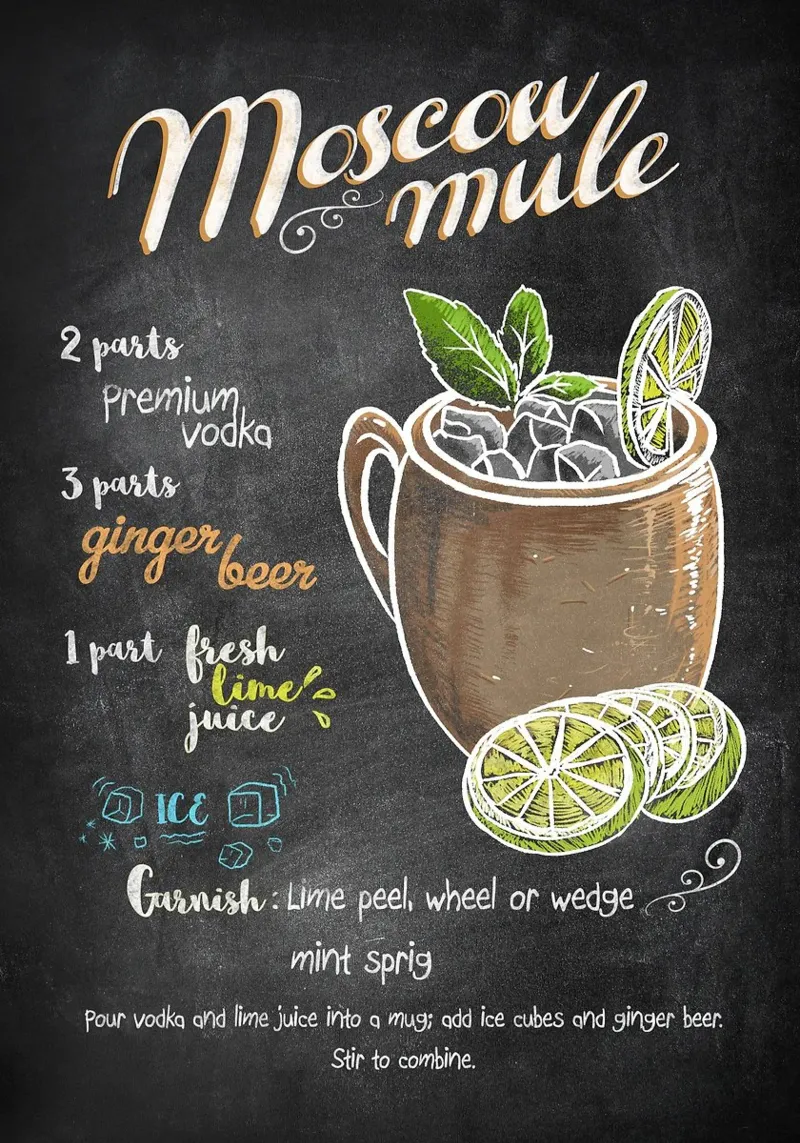 Moscow Mule tela con Cornice a cassetta da mesa