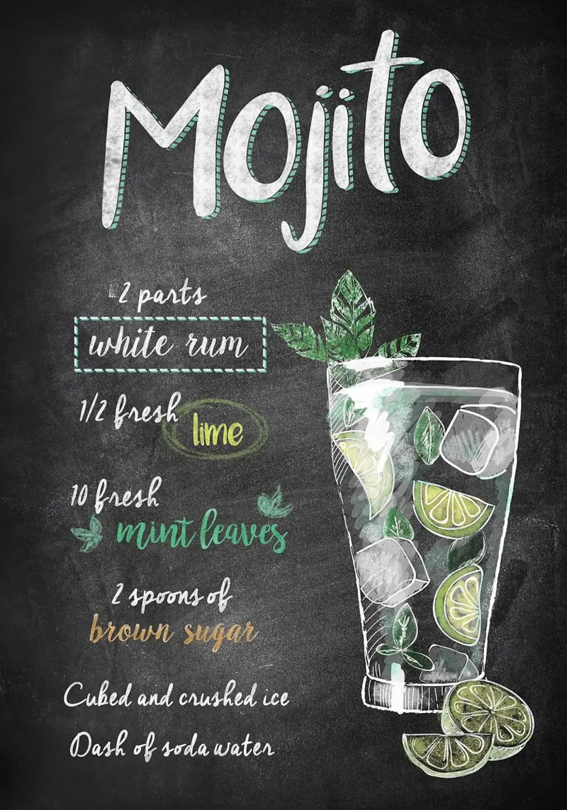 Mojito poster da mesa