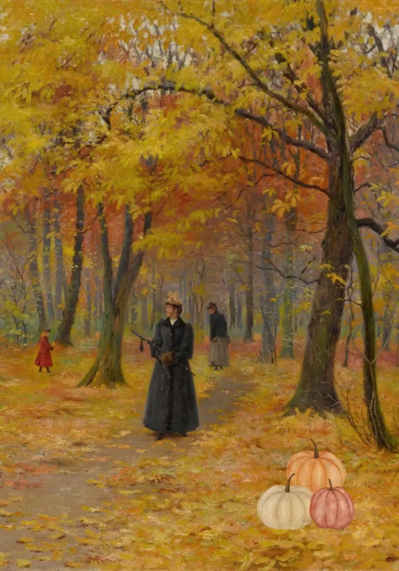 Promenade d'autunno di Isaac Levitan - Foresta autunnale impressionista poster con telaio in alluminio da vintagepod