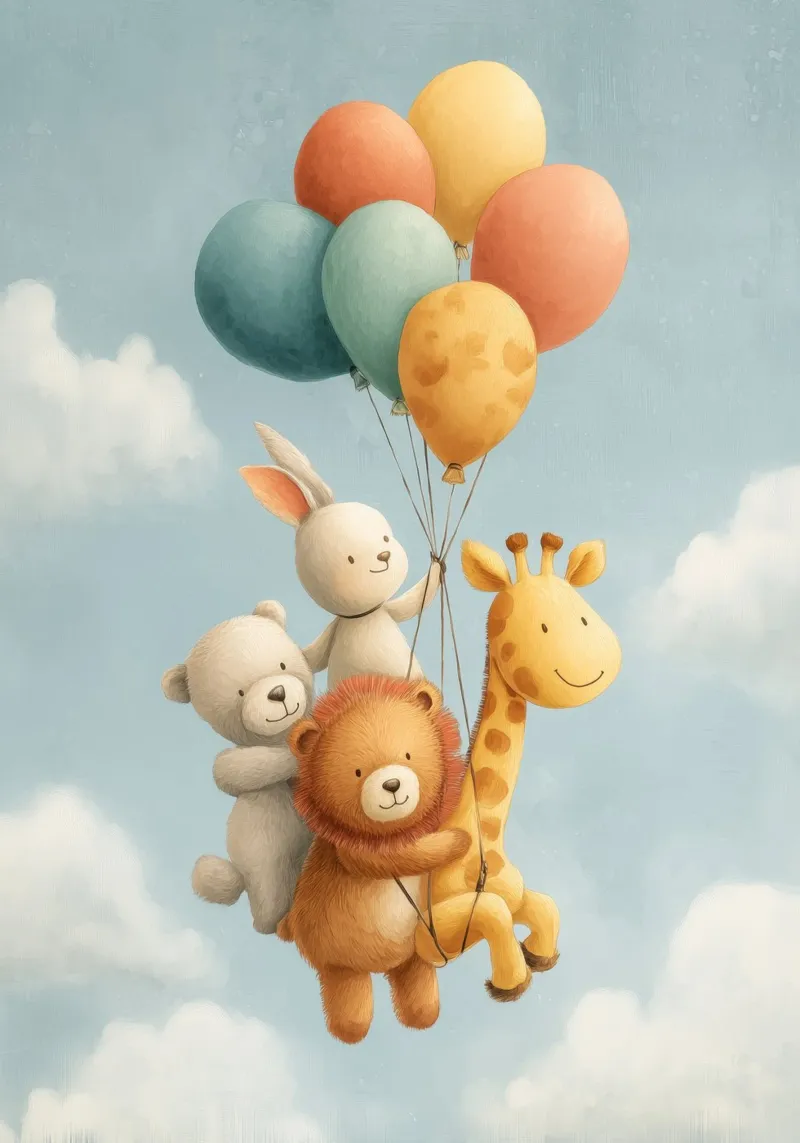 Animal Balloon Ride poster da Kiara