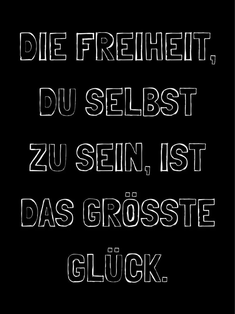 Glück der Freiheit tela con Cornice a cassetta da DigiWunderwerk