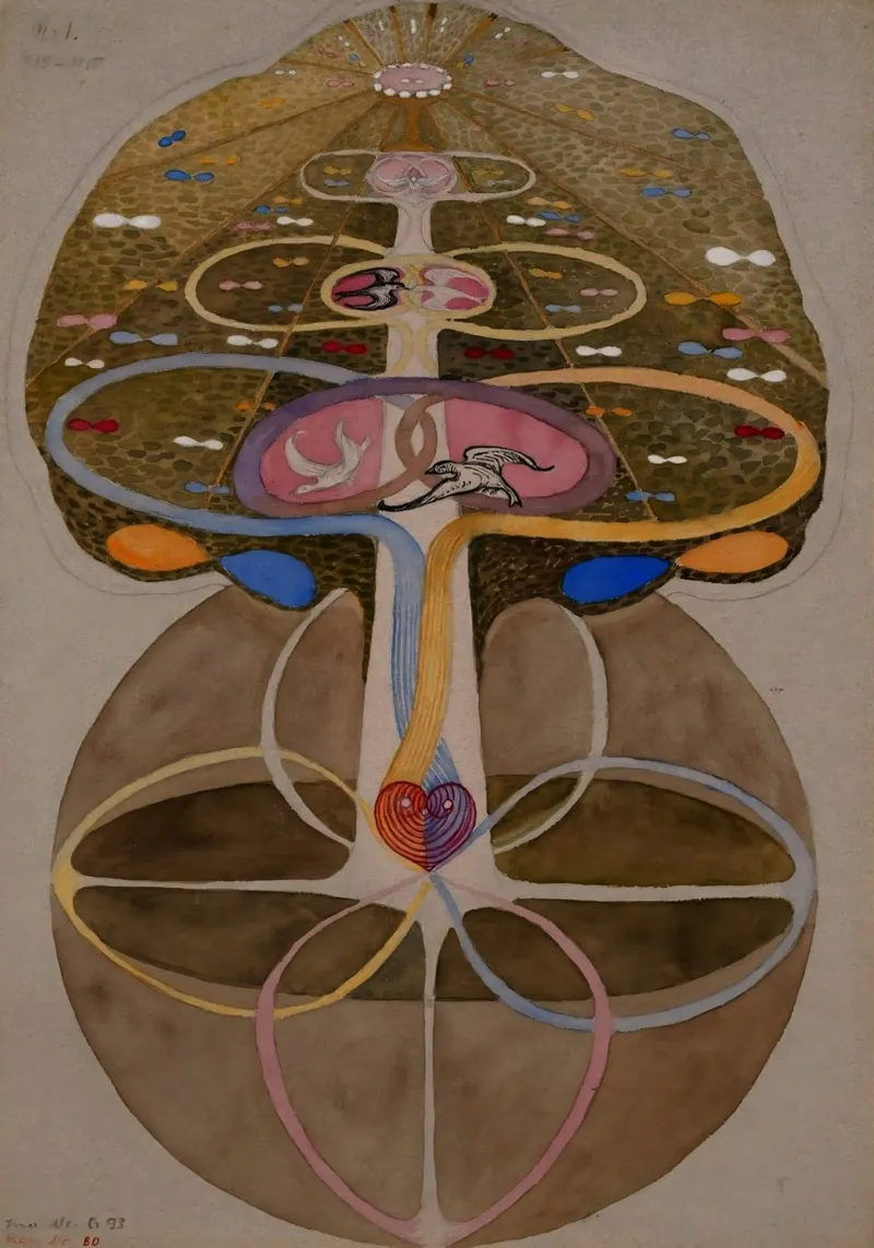 Hilma af Klint - L'albero della conoscenza n. 1 tela da William Store