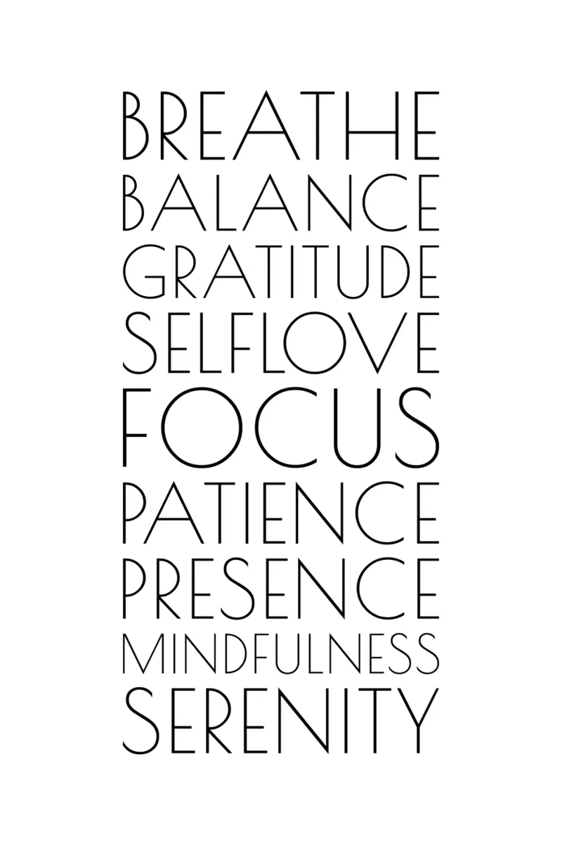 Mindfulness - Minimalismo poster de Typo Designs