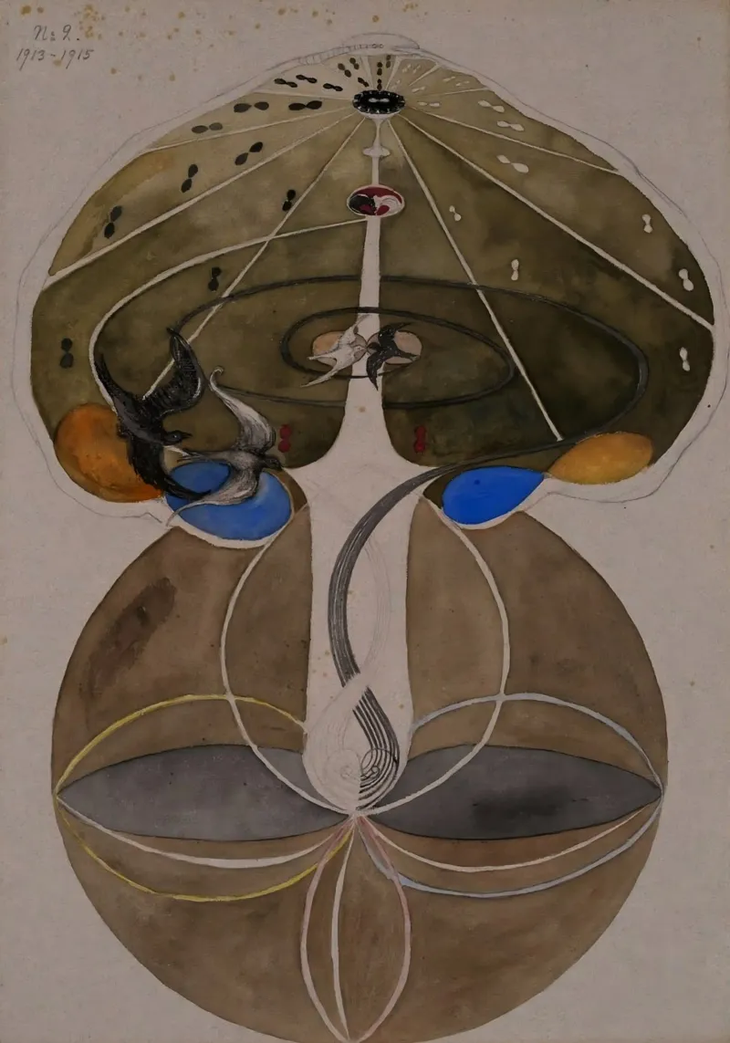 Hilma af Klint - L'albero della conoscenza n. 2 B pellicola backlit da William Store
