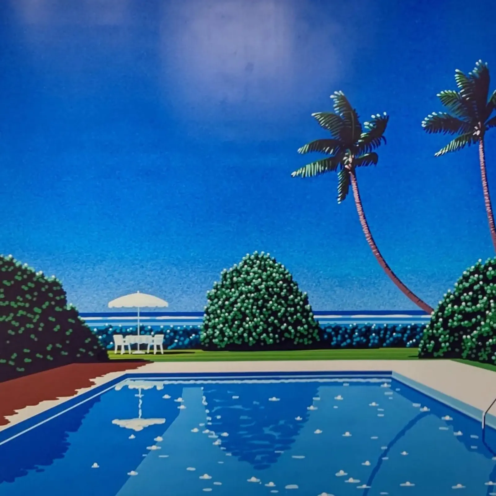 Esthetisch zwembad - Hiroshi Nagai poster van Art In The Sky
