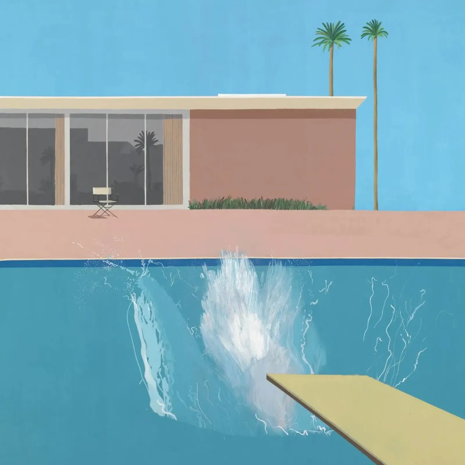 A Bigger Splash 1967 poster con telaio in plastica da KOOL STORE