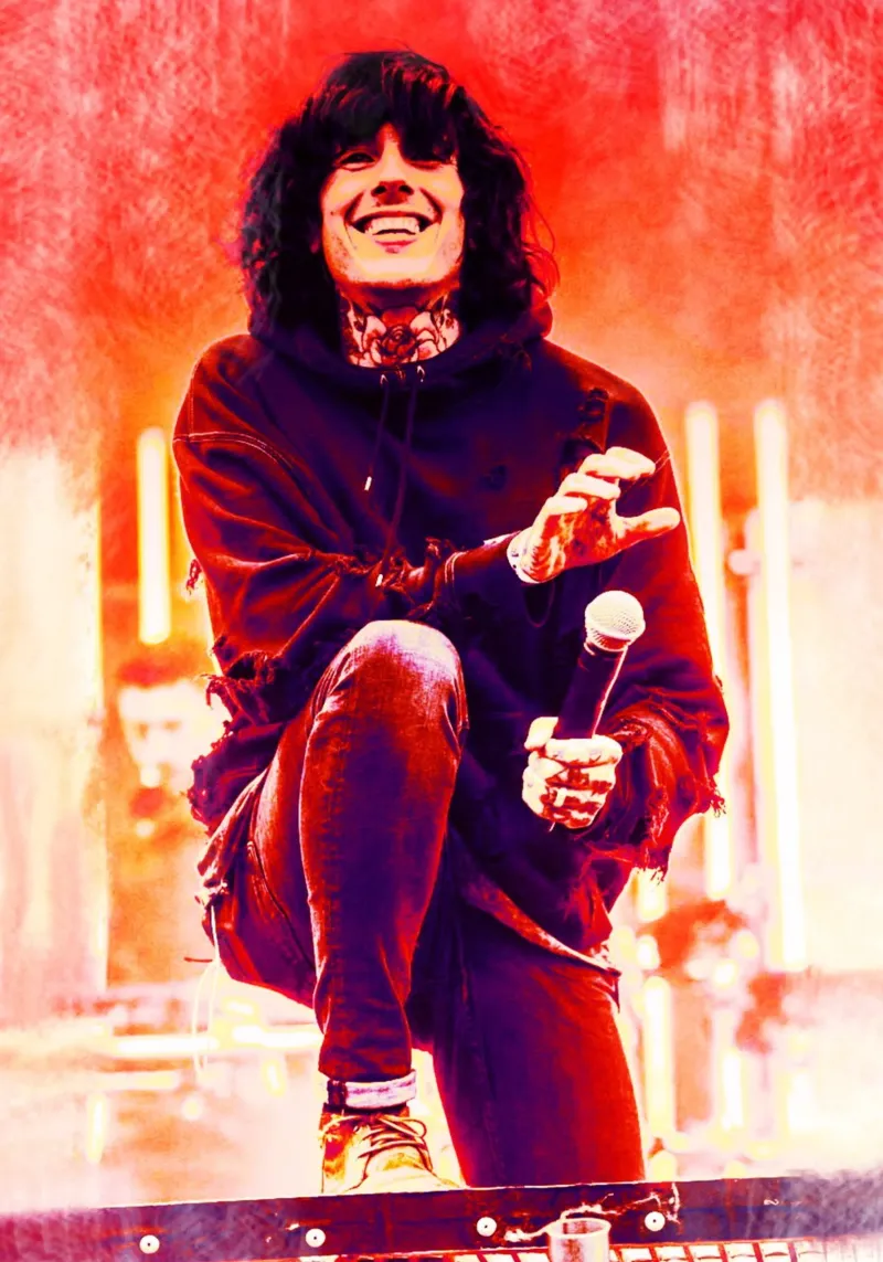 Oliver Sykes - Bring Me The Horizon tela con Cornice a cassetta da Lembayung art