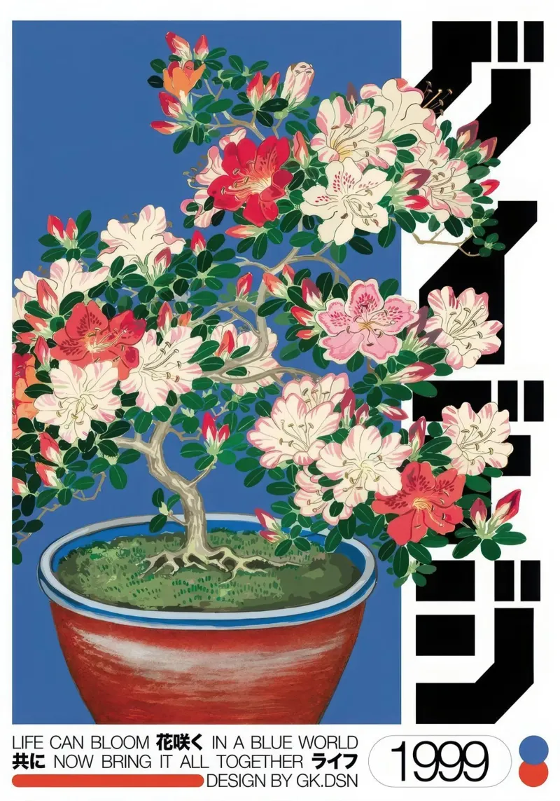 Fioritura giapponese poster da Harley Rice