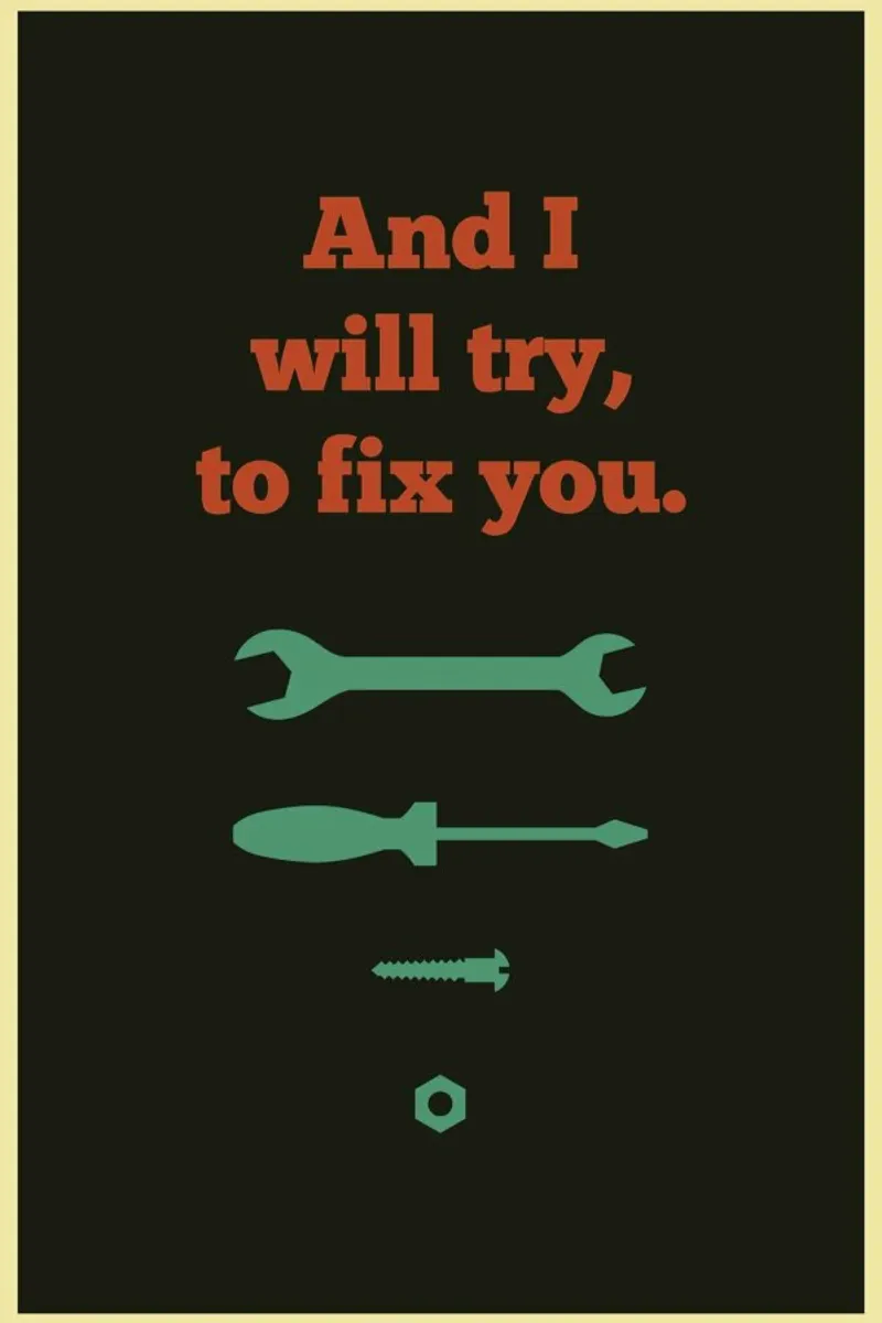 Fix You alluminio dibond da Rahma Projekt