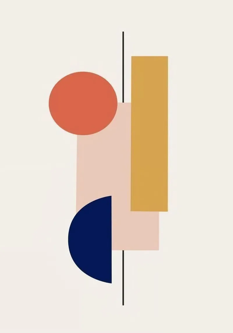 shape line in colorful poster da comura