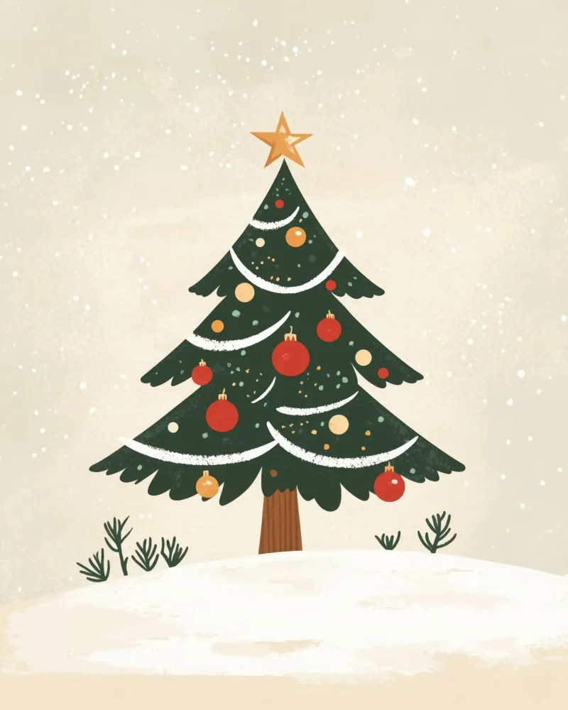 Albero di Natale stravagante tela con Cornice a cassetta da Happy Littles