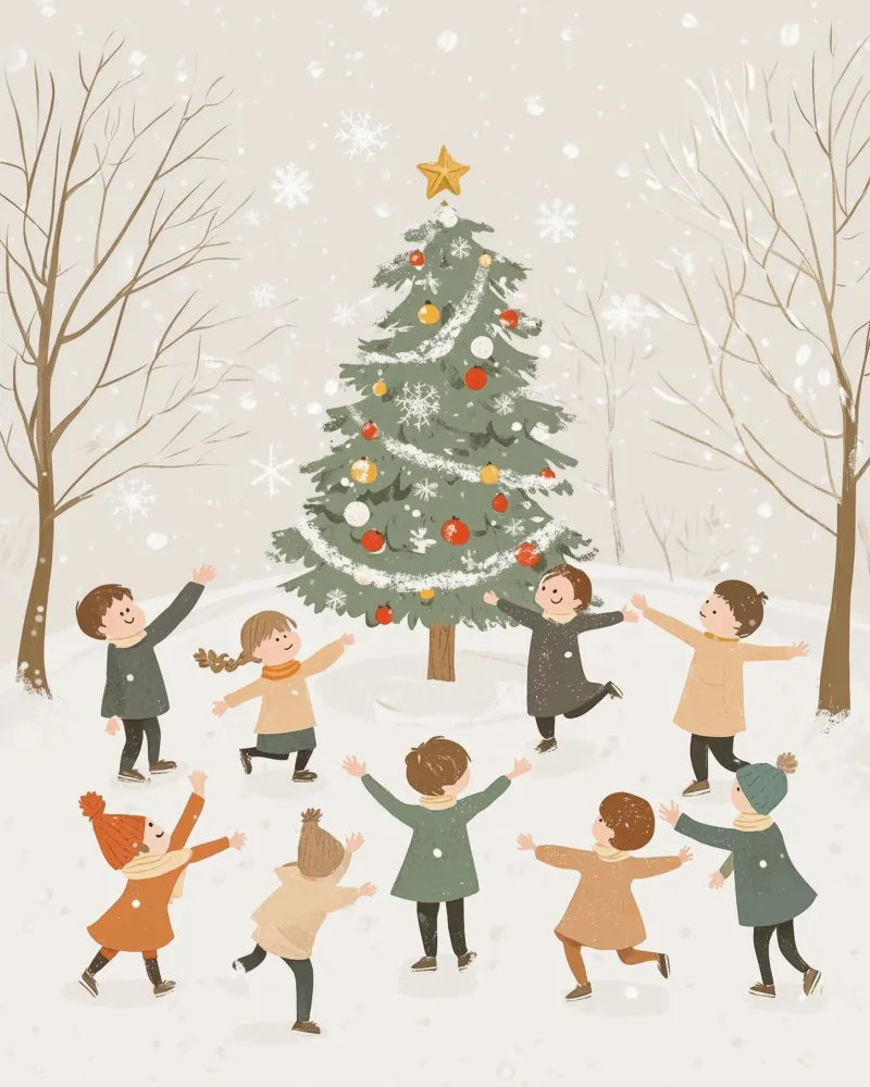Albero di Natale stravagante tela con Cornice a cassetta da Happy Littles