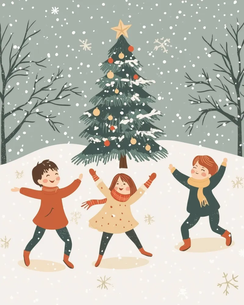 Albero di Natale stravagante tela con Cornice a cassetta da Happy Littles