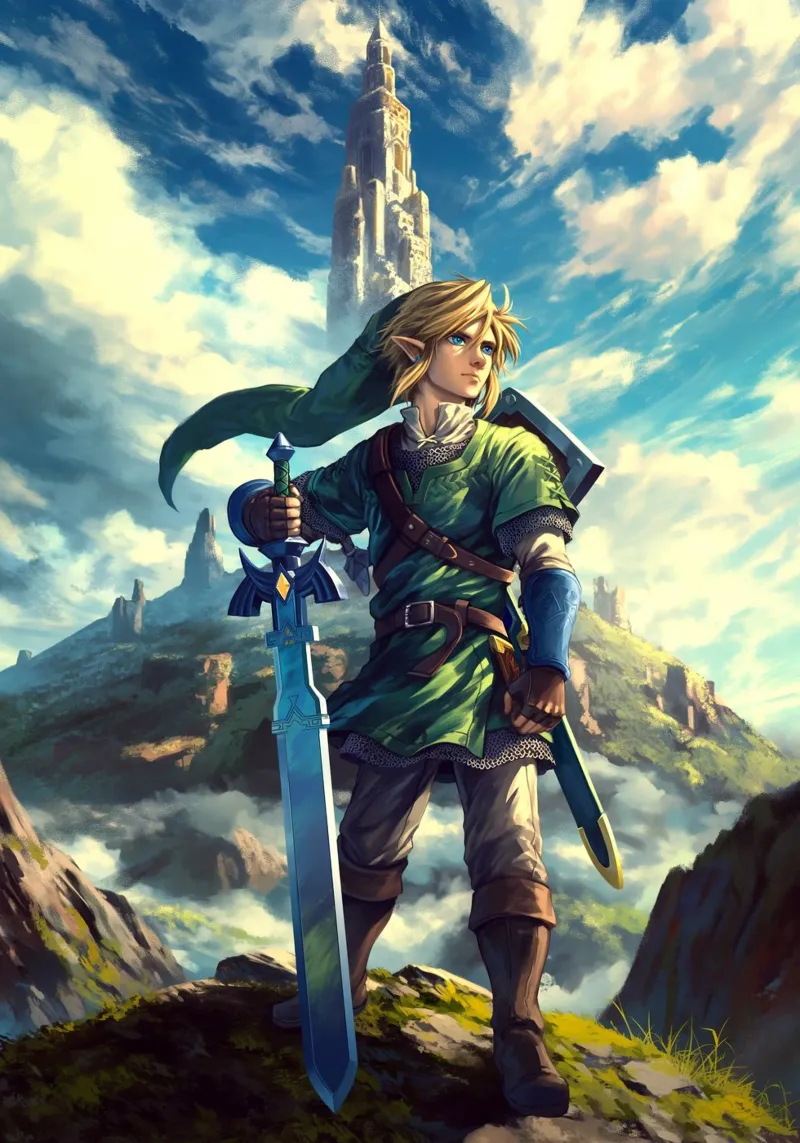 Link de The Legend of Zelda poster de Stellar Creative