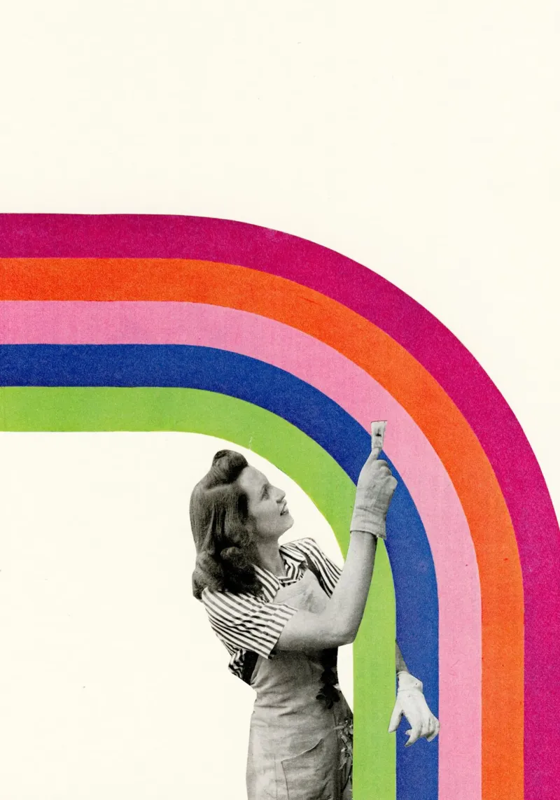 Dipingere un arcobaleno carta hahnemühle da Cassia Beck Collage