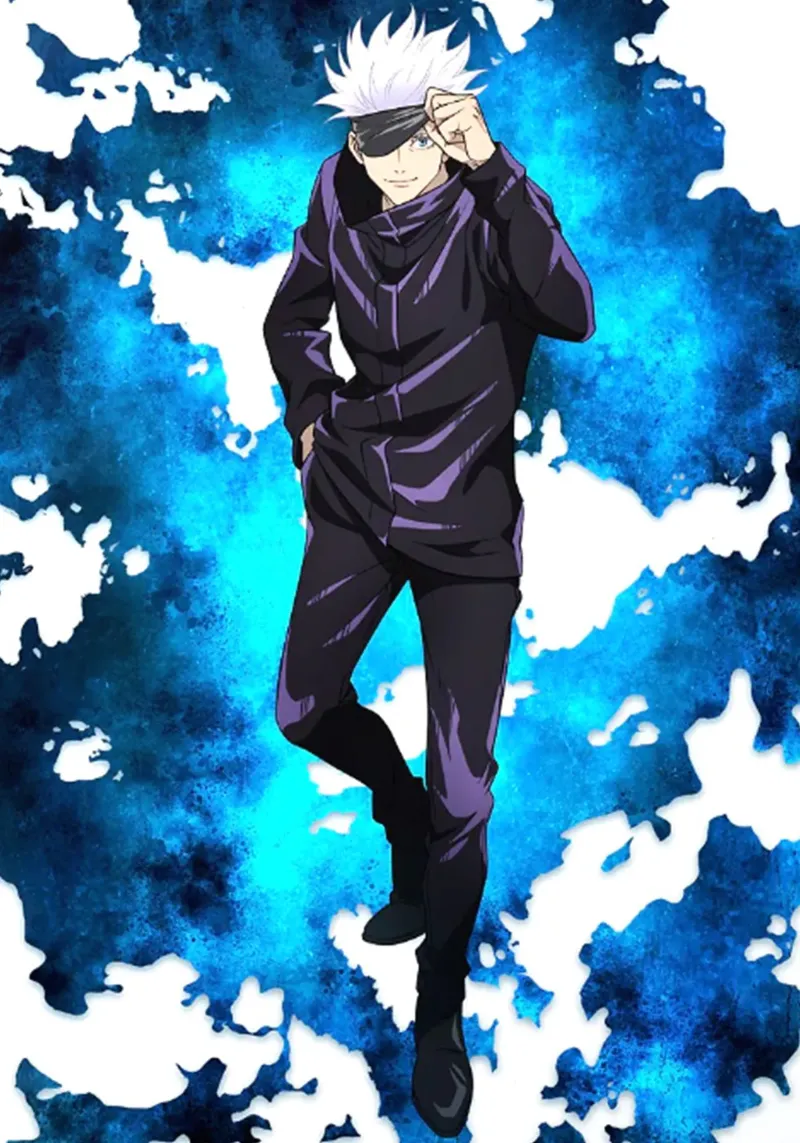 Jujutsu Kaisen - gojo Satoru poster con telaio in alluminio da eliouxence