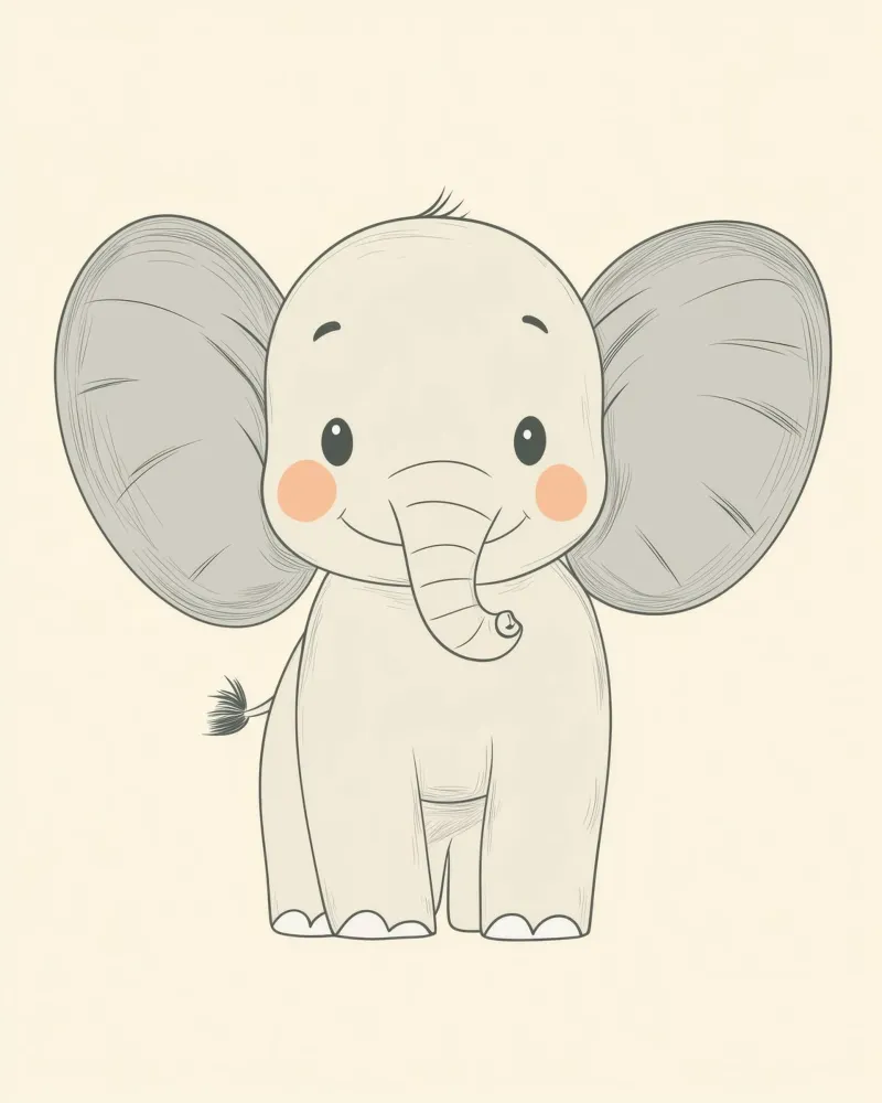 Elefante stravagante poster da Happy Littles