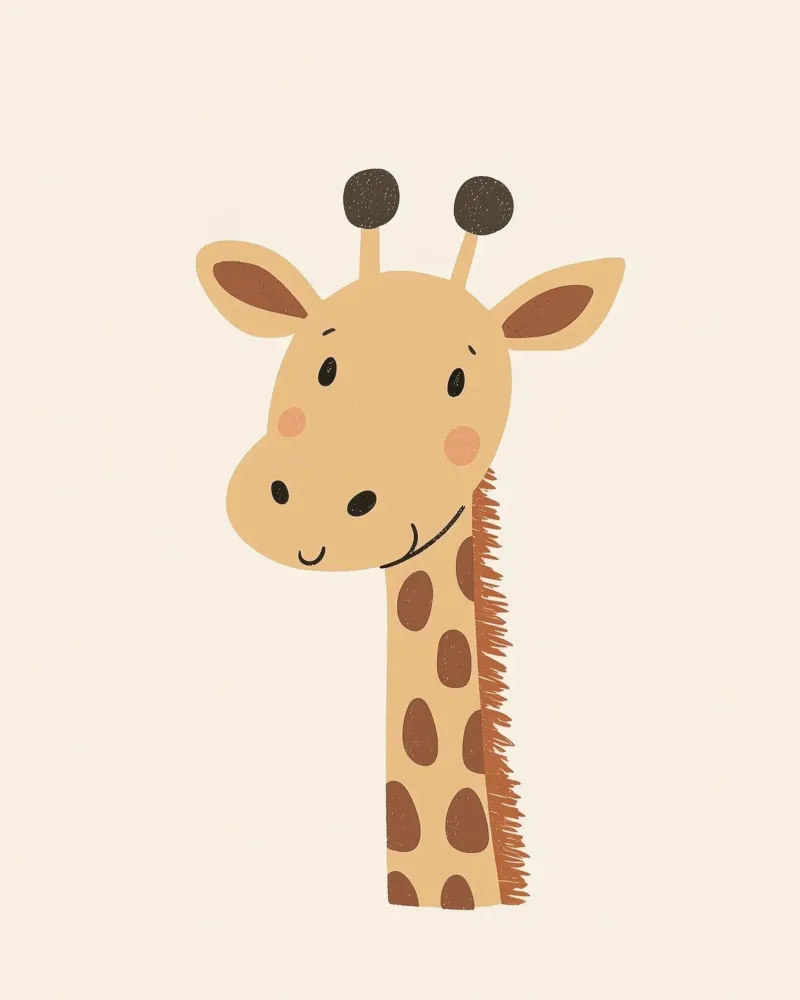 Giraffa stravagante tela con Cornice a cassetta da Happy Littles