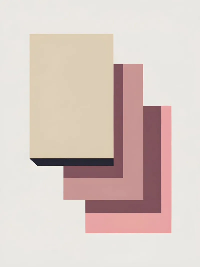 Rectangle Overlap canvas met Baklijst van Botanical Gallery