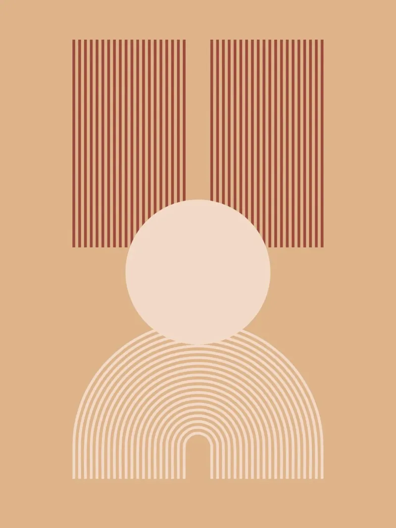 minimal shape circle parallel poster with plastic frame by Creaton