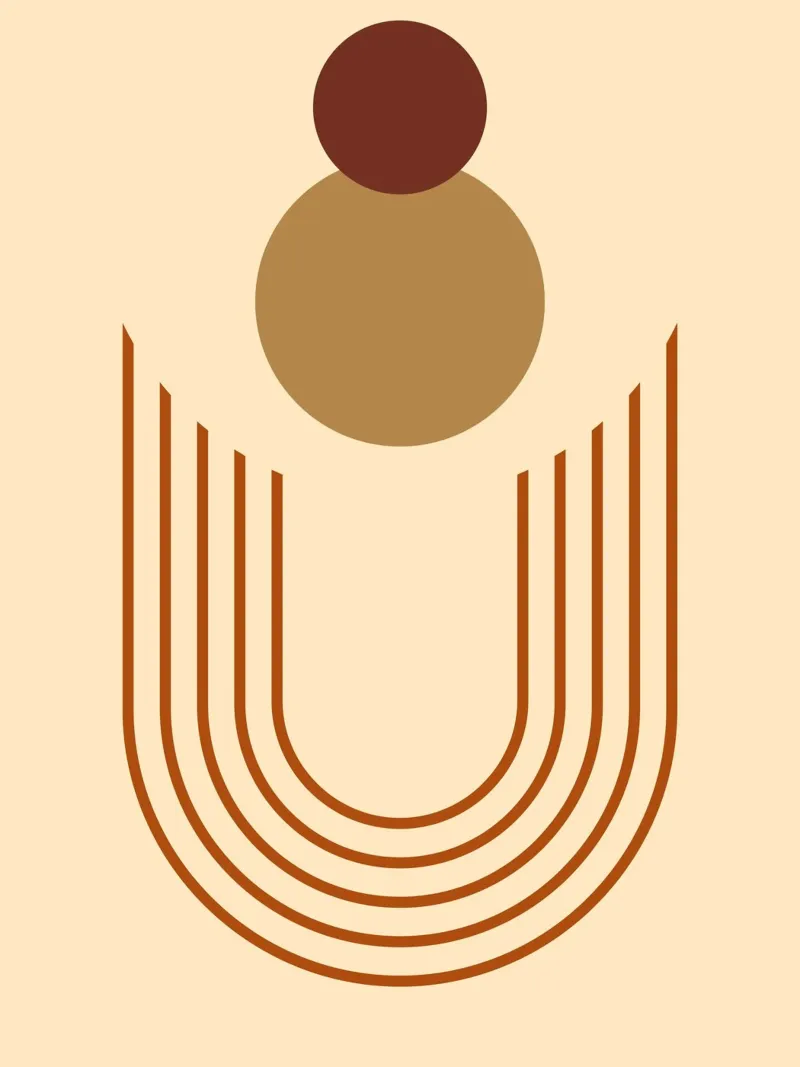minimal shape 03 poster con telaio in plastica da Creaton