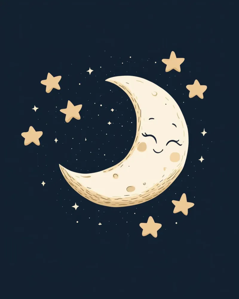 Luna capricciosa tela con Cornice a cassetta da Happy Littles