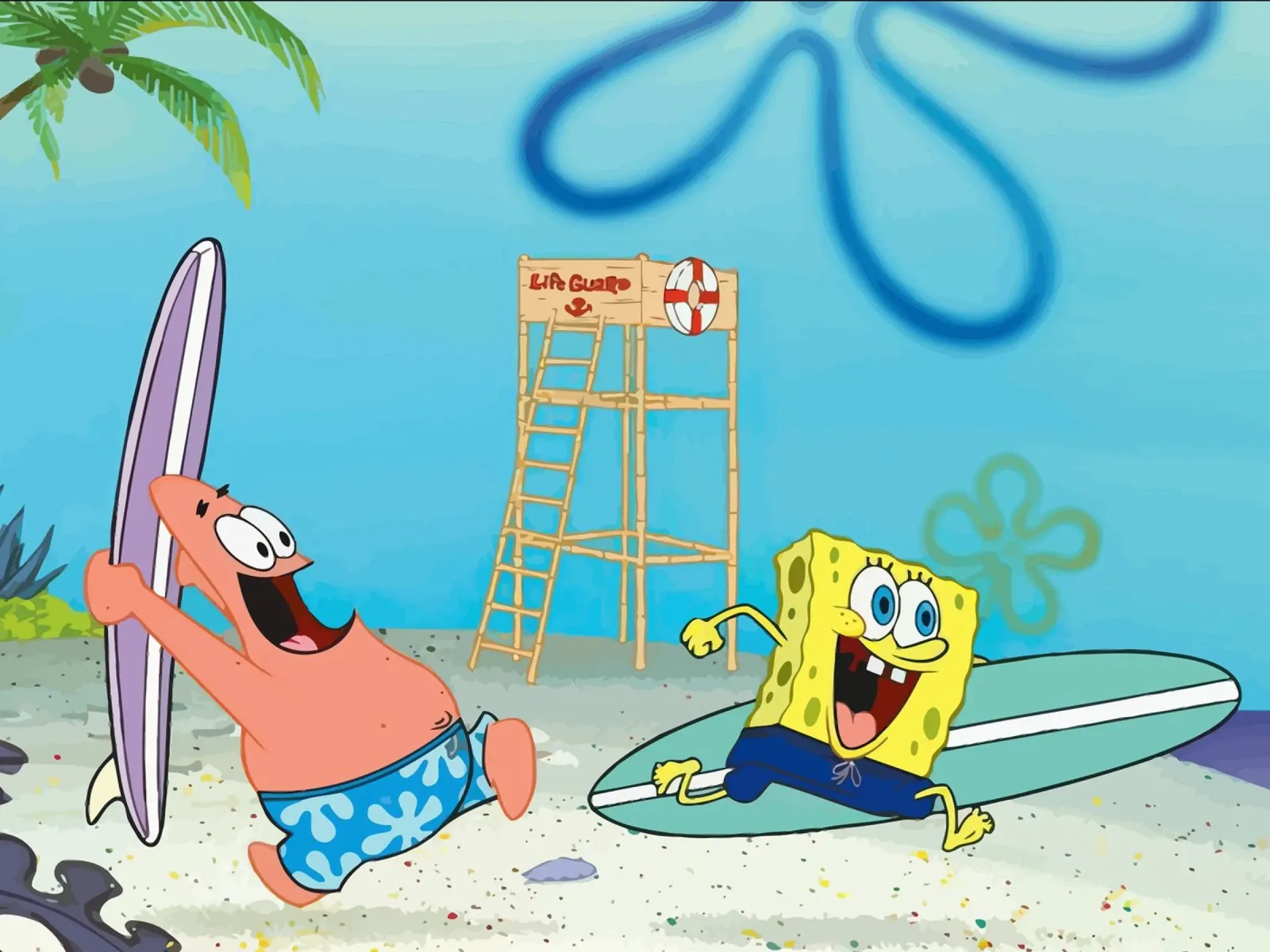 Spongebob and Patrick go surfing tela con Cornice a cassetta da Dumery Art