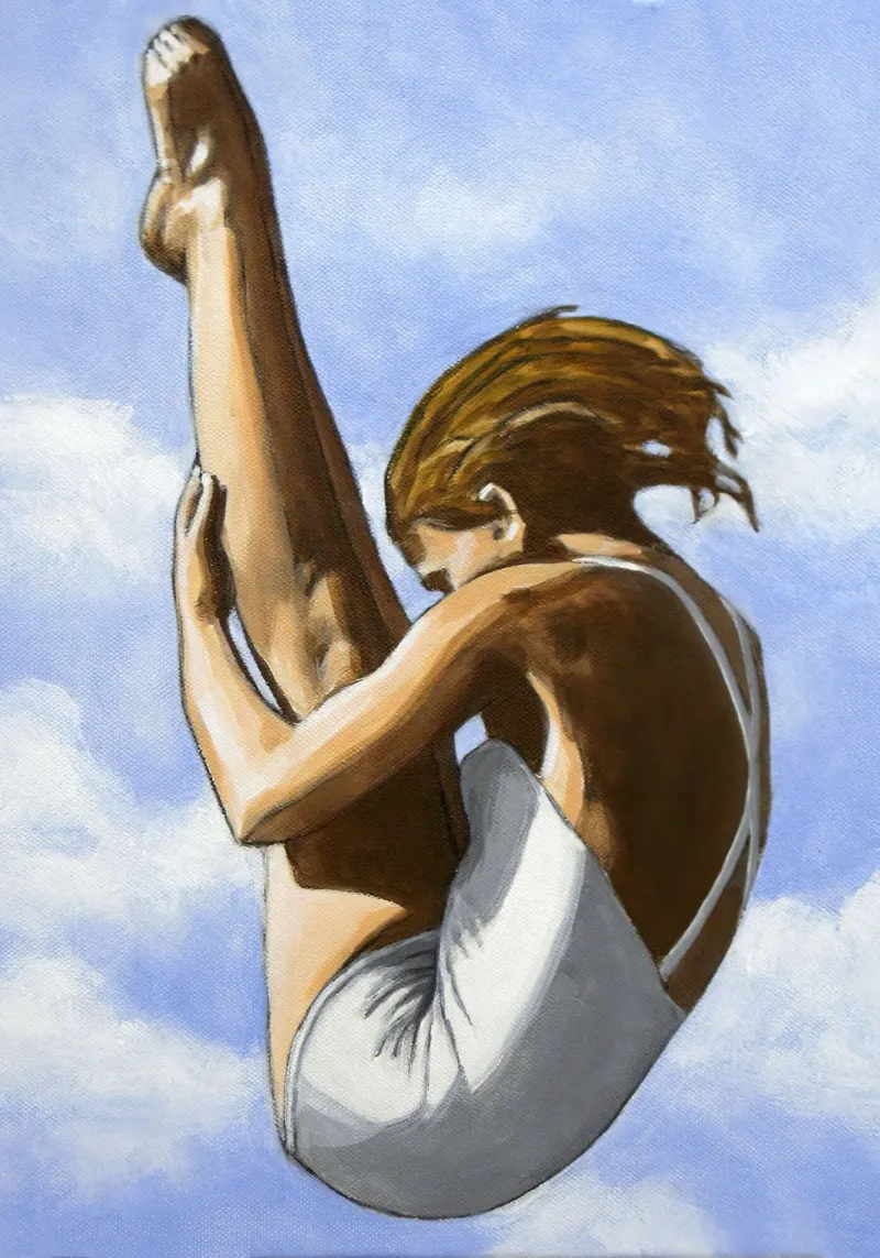 Tuffatore senza berretto - Sarah Morrissette- tela con Cornice a cassetta da Rachelwhell