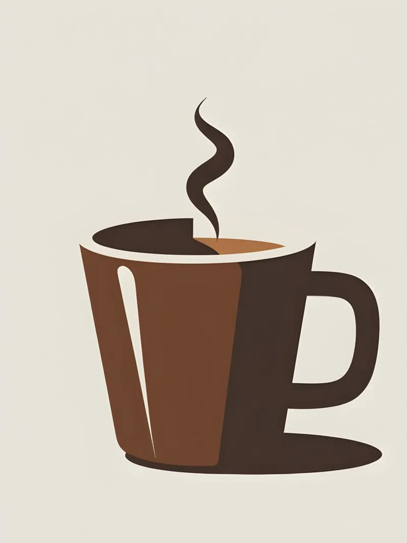Sagoma di una tazza di caffè poster con telaio in plastica da LIFESTYLE OBJECTS