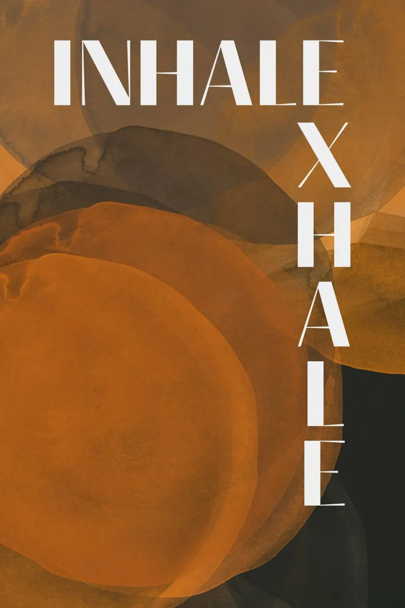 Abstract Paint Circle Brushes - Inhale Exhale poster con telaio in alluminio da pierosvisuals