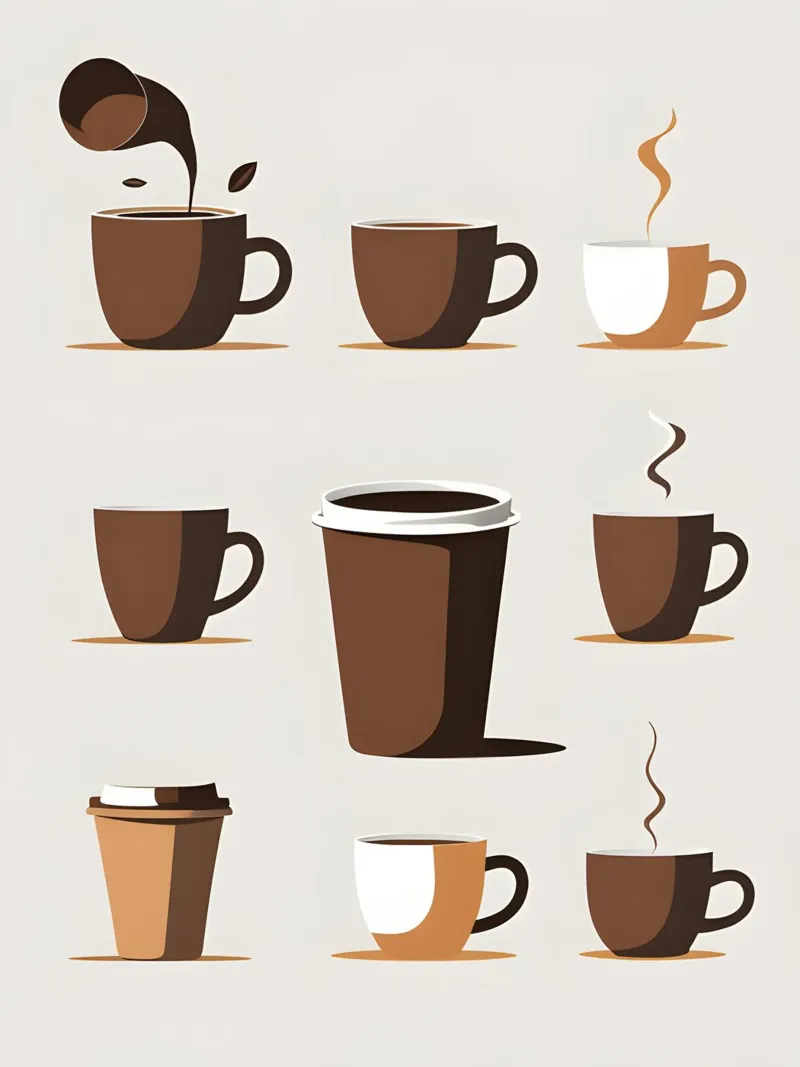 Silhouet koffiekopje canvas met Baklijst van LIFESTYLE OBJECTS