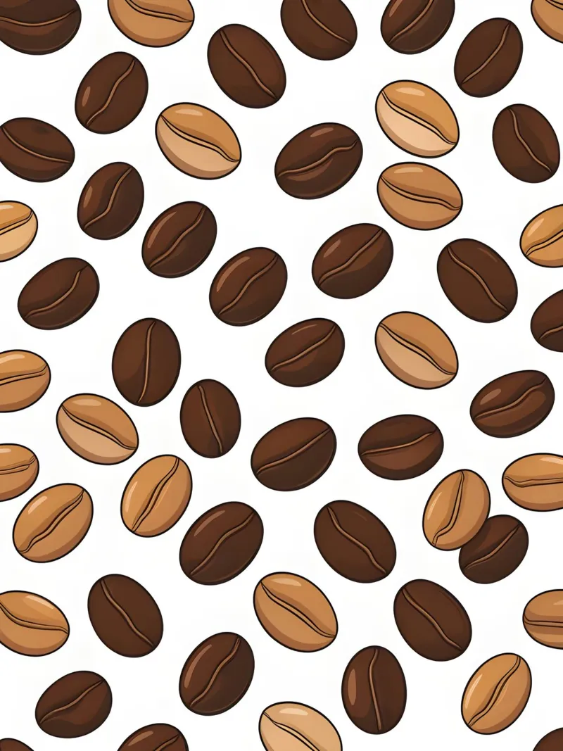 Coffee beans pattern canvas with Floater frame by LIFESTYLE OBJECTS