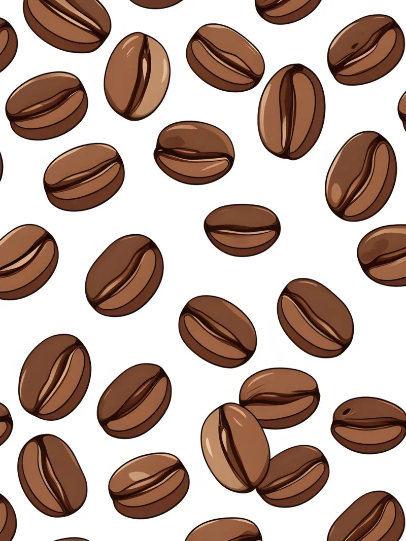 Coffee beans pattern canvas with Floater frame by LIFESTYLE OBJECTS