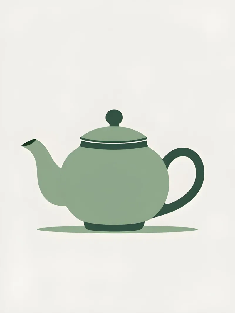 Theepot silhouet canvas met Baklijst van LIFESTYLE OBJECTS