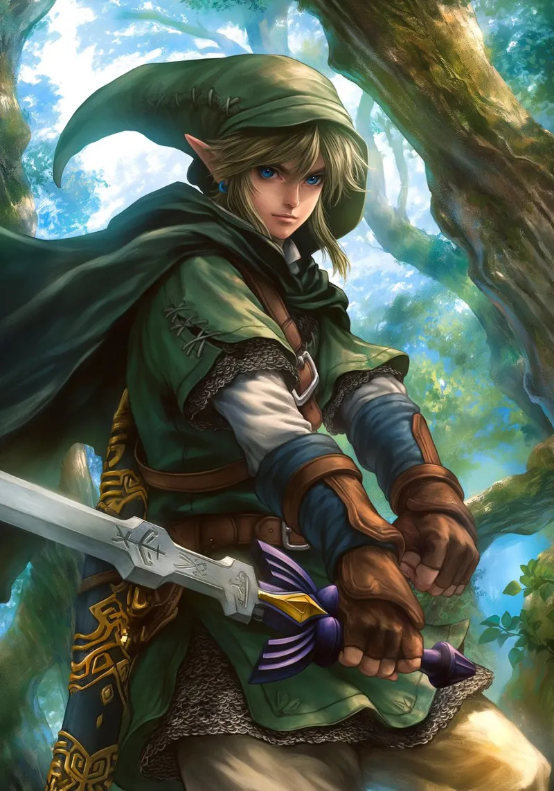 Link La leggenda di Zelda Videogioco tela con Cornice a cassetta da Fleur de Lys